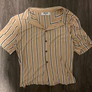 Striped Short Sleeved Blouse